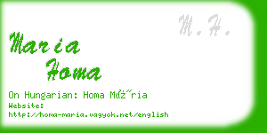 maria homa business card